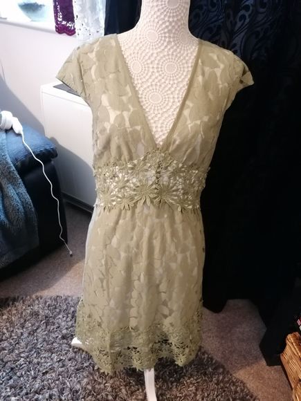 Next Womens dress 12  occasion dress Fully Lined Intricate Lace detail new - Picture 3 of 12